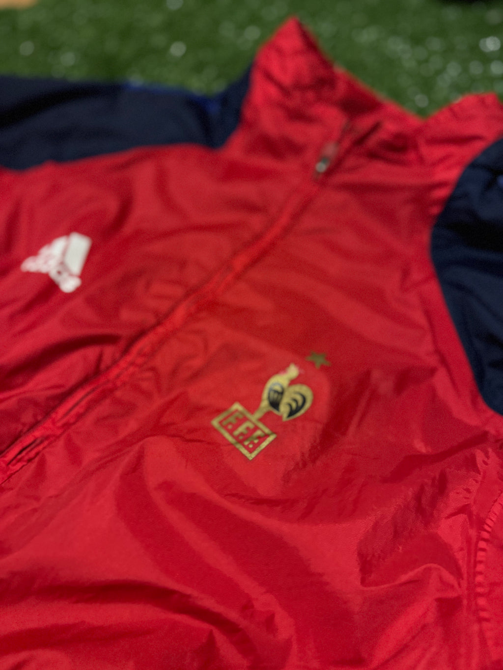 France Football Jacket - Adidas Size Medium