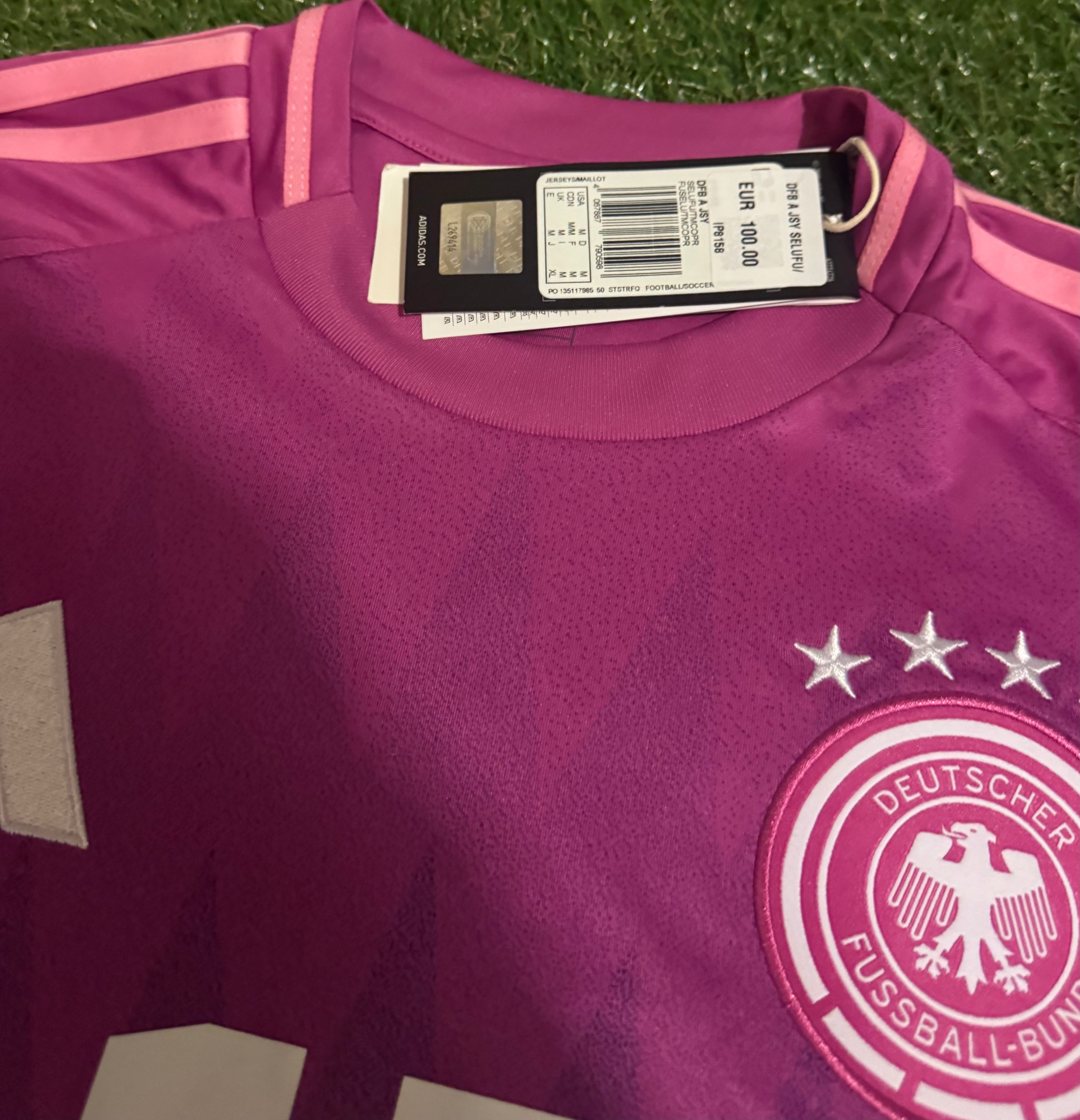 Germany Goalkeeper Jersey - Adidas - No. 19 - Size M Slim Fit Unisex