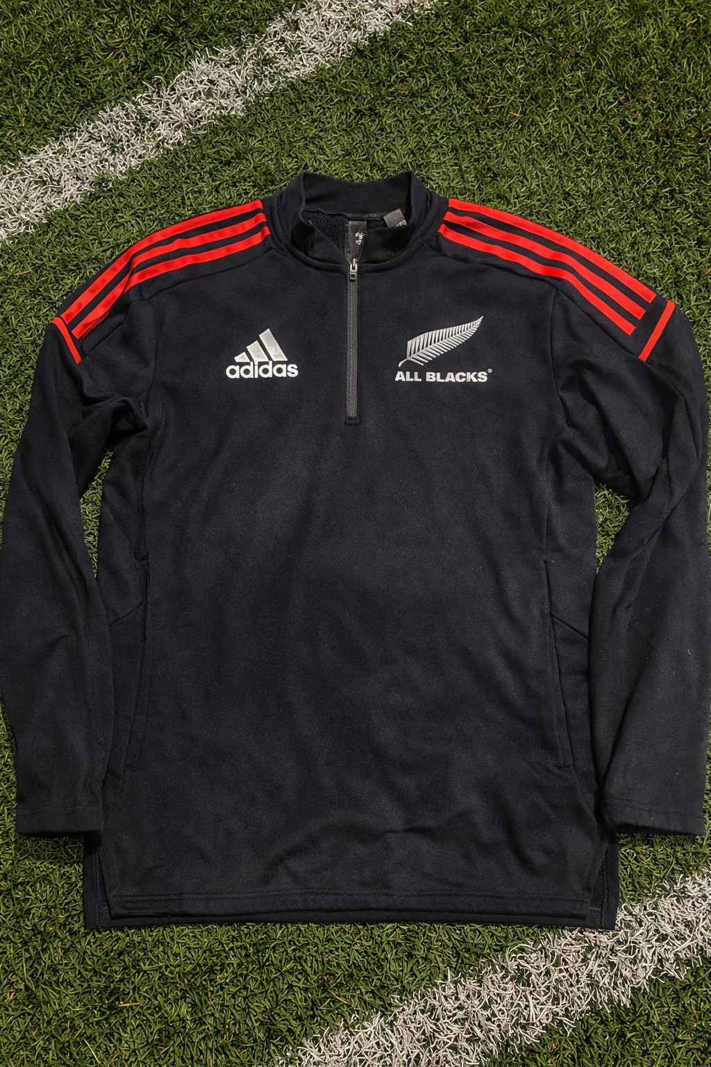 New Zealand Adidas All Blacks Half Zip - Size M