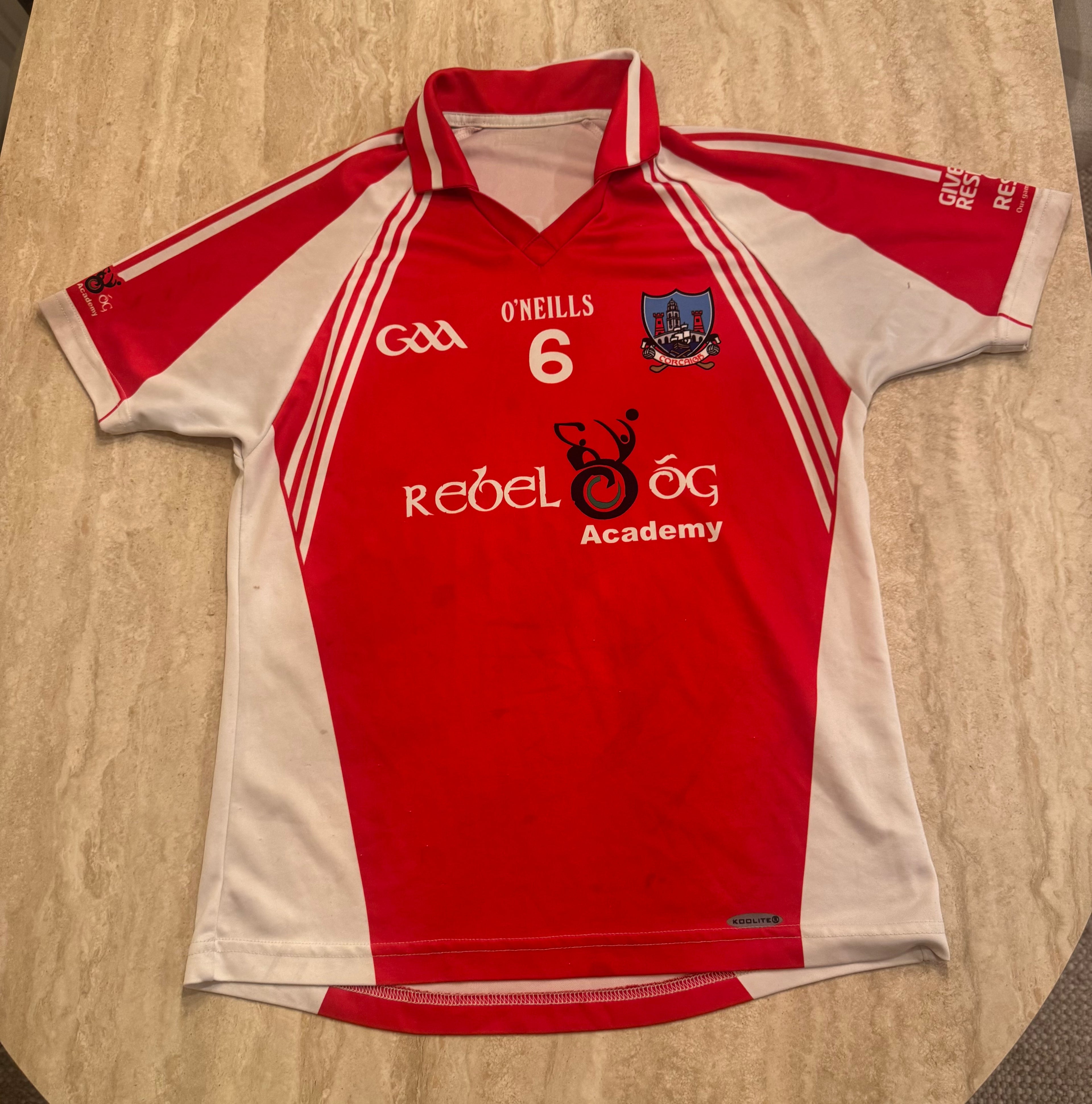 Cork GAA Academy Jersey No.6 | O’Neills | Medium Tight Fit